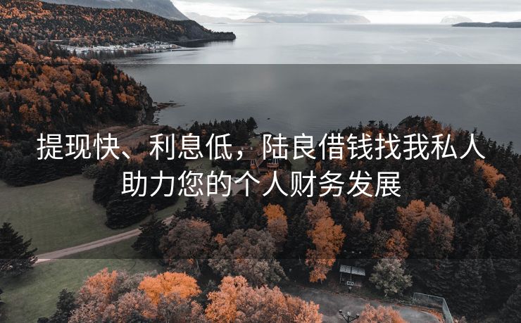 提现快、利息低，陆良借钱找我私人助力您的个人财务发展