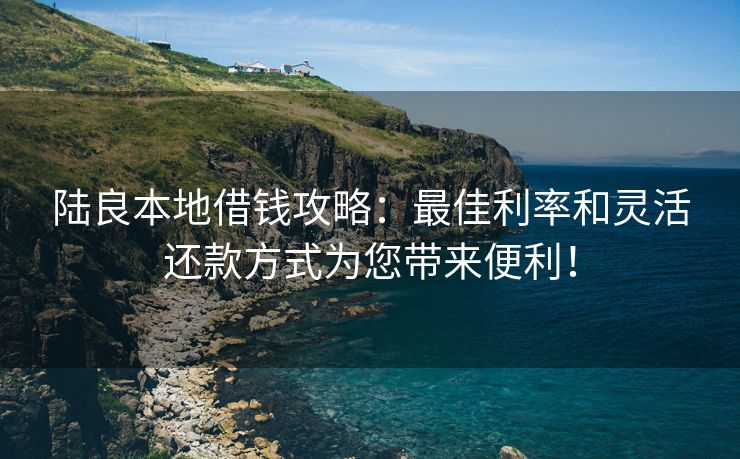 陆良本地借钱攻略：最佳利率和灵活还款方式为您带来便利！