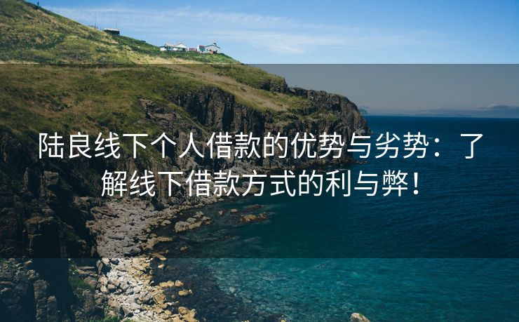 陆良线下个人借款的优势与劣势：了解线下借款方式的利与弊！