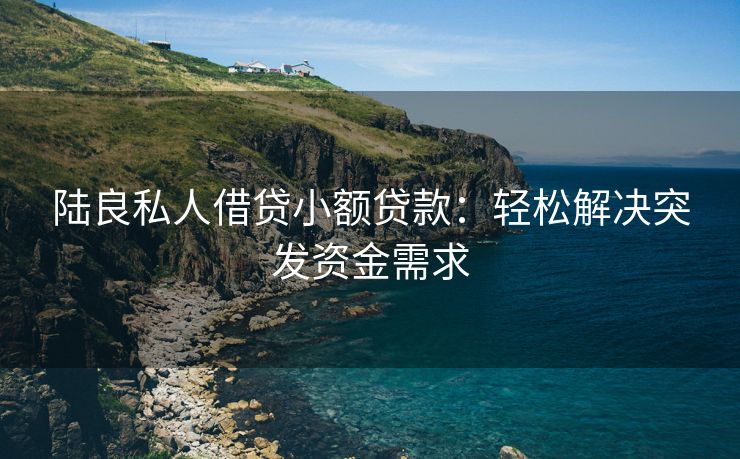 陆良私人借贷小额贷款：轻松解决突发资金需求