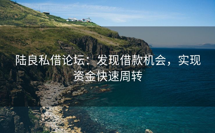 陆良私借论坛：发现借款机会，实现资金快速周转