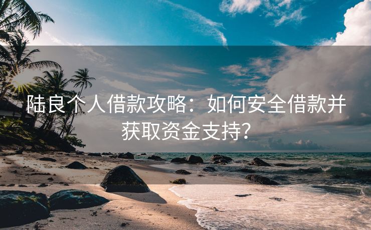 陆良个人借款攻略：如何安全借款并获取资金支持？