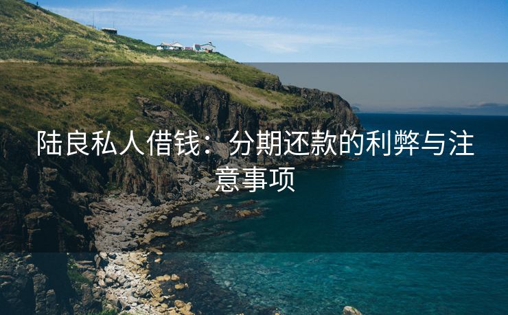 陆良私人借钱：分期还款的利弊与注意事项