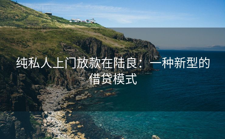 纯私人上门放款在陆良：一种新型的借贷模式