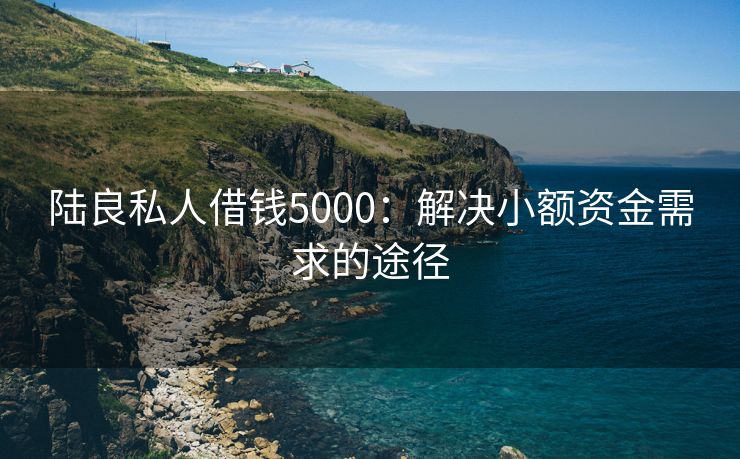 陆良私人借钱5000：解决小额资金需求的途径
