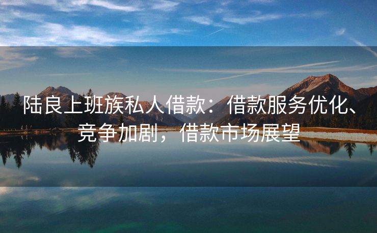 陆良上班族私人借款：借款服务优化、竞争加剧，借款市场展望 陆良上班族私人借款 陆良私人借款  第2张