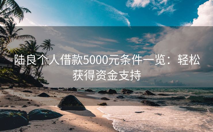 陆良个人借款5000元条件一览：轻松获得资金支持 陆良个人借款5000元条件一览 陆良个人借钱  第2张