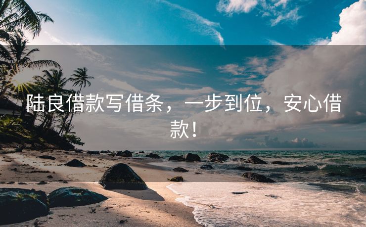 陆良借款写借条，一步到位，安心借款！ 陆良借款写借条 陆良私人借款  第3张