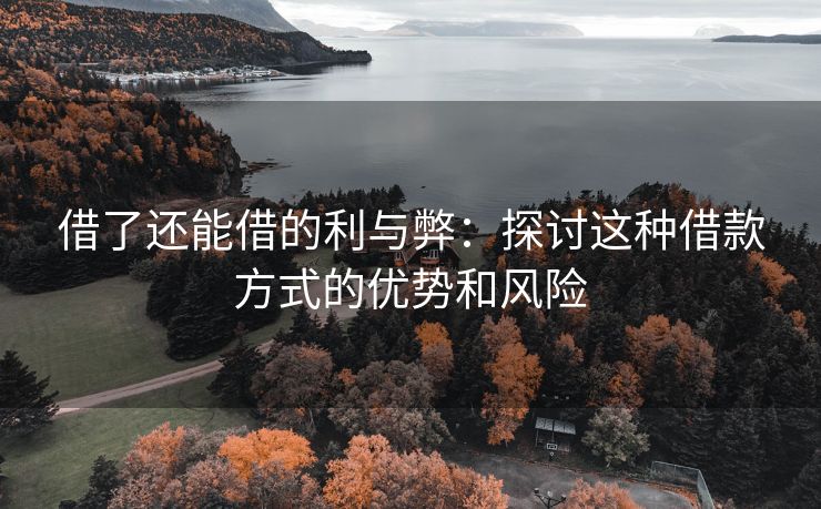 借了还能借的利与弊：探讨这种借款方式的优势和风险 借了还能借的利与弊 陆良私人借钱  第2张