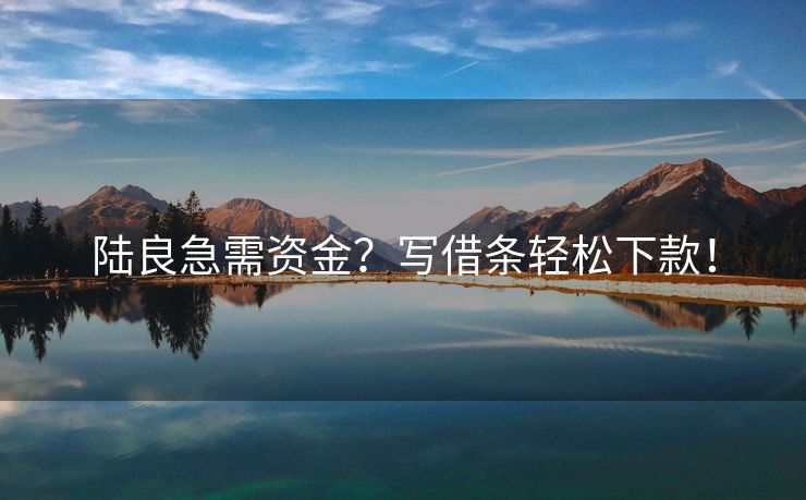 陆良急需资金？写借条轻松下款！ 写借条轻松下款！ 陆良空放  第2张